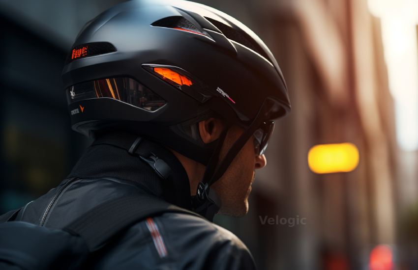 Speed pedelec helmets with built-in lighting and connectivity