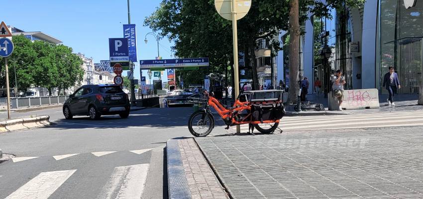 Orange Tern longtail cargo bike